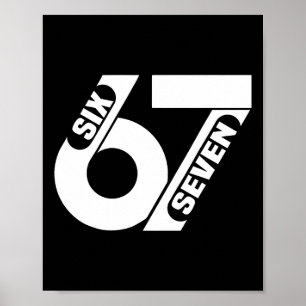 Six Seven 67 Teamsport Grappige Meme 67 6 7 Mannen Poster