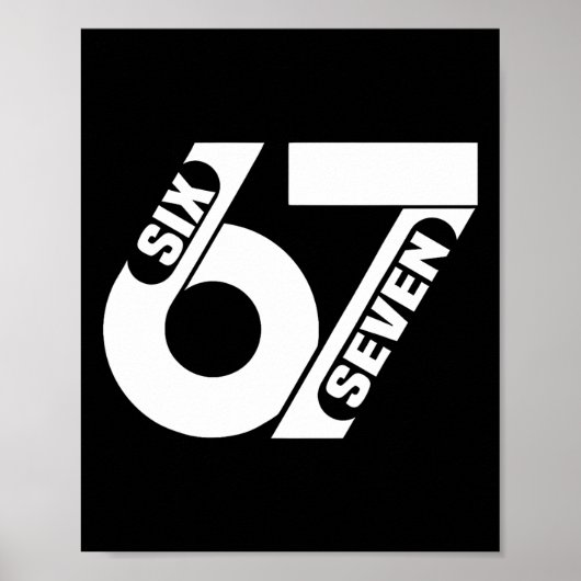 Six Seven 67 Teamsport Grappige Meme 67 6 7 Mannen Poster (Voorkant)