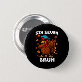 Six Seven 67 Thanksgiving grapjes Funny Dankbare T Ronde Button 5,7 Cm (Voorkant /achterkant)