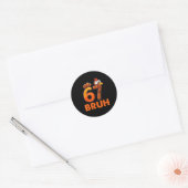 Six Seven 67 Thanksgiving Meme Funny Thankful Turk Ronde Sticker (Envelop)