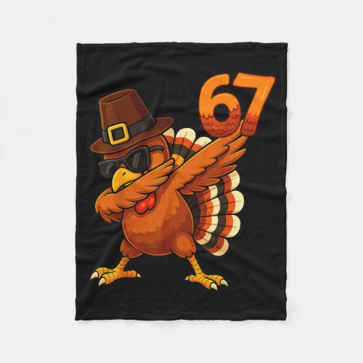 Six Seven 67 Thanksgiving-meme Grappige Dankbare T Fleece Deken (Voorkant)