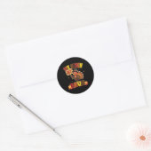 Six Seven 67 Thanksgiving-meme Grappige Dankbare T Ronde Sticker (Envelop)