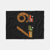 Six Seven 67 Train Tracks Trains Numbers 6 And 7 V Fleece Deken (Voorkant (Horizontaal))