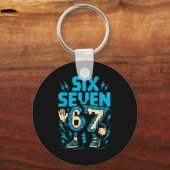Six Seven 67 Xel Gamer Apparel Retro Block Style A Sleutelhanger (Voorkant)
