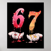 Six Seven 6 7 67 Funny Matching Valentines Day Cou Poster (Voorkant)