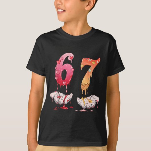 Six Seven 6 7 67 Funny Matching Valentines Day Cou T-shirt (Voorkant)