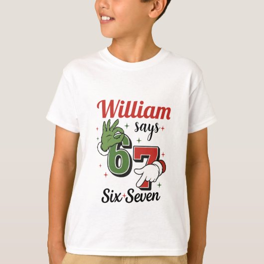 Six Seven 6•7 - Boys Christmas T- shirt (Voorkant)
