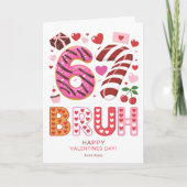 Six Seven 6 7 Bruh Classroom School Valentines Day Kaart (Voorkant)