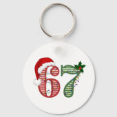Six Seven 6 7 Christmas Holiday Sleutelhanger (Voorkant)