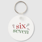 Six Seven 6 7 Christmas Holiday Sleutelhanger (Achterkant)