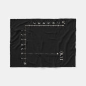 Six Seven 6 7 Coordinate Grid Plot Graph Plane Mem Fleece Deken (Voorkant (Horizontaal))