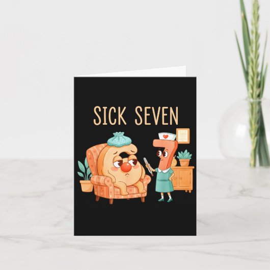 Six Seven 6 7 Funny 67 Gen Alpha Slang 6-7 Meme Nu Kaart (Voorkant)