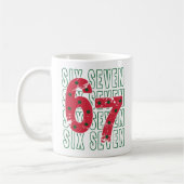Six Seven 6 7 Funny Meme Mug Koffiemok (Links)