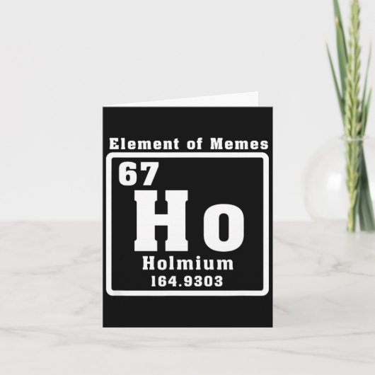 Six Seven 6 7 Funny Number Meme  Kaart (Voorkant)