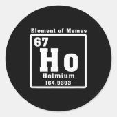 Six Seven 6 7 Funny Number Meme Ronde Sticker (Voorkant)