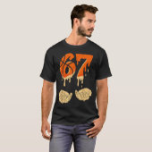Six Seven 6 7 Gen Alpha Slang Basketball Ice Cream T-shirt (Voorkant volledig)