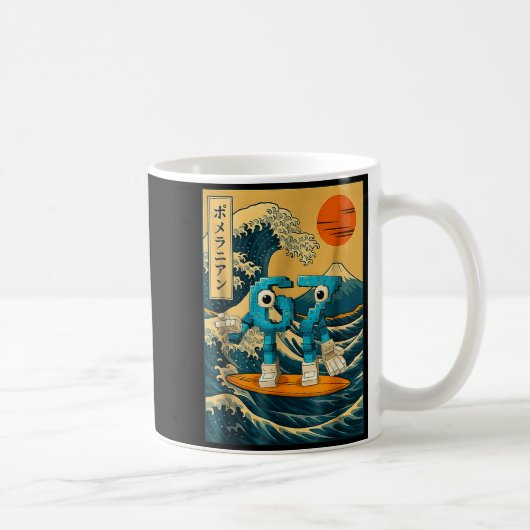 Six Seven 6-7 Japanese Great Wave Off Kanagawa 67 Koffiemok (Rechts)