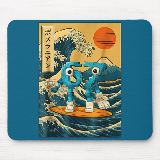 Six Seven 6-7 Japanese Great Wave Off Kanagawa 67  Muismat (Voorkant)