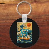 Six Seven 6-7 Japanese Great Wave Off Kanagawa 67 Sleutelhanger (Voorkant)