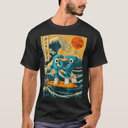Six Seven 6-7 Japanese Great Wave Off Kanagawa 67 T-shirt (Voorkant)