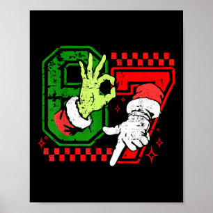 Six Seven 6 7 Kerst Hand Gebaar Shirt – Festive Poster