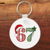 Six Seven 6 7 Kerstvakantie Sleutelhanger (Voorkant)