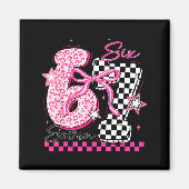 Six Seven 6 7 Leopard Checkered 67 Meme Teacher Wo Magneet (Voorkant)
