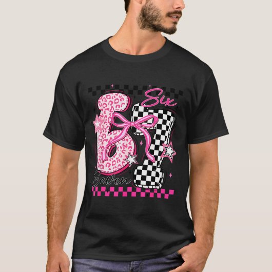 Six Seven 6 7 Leopard Checkered 67 Meme Teacher Wo T-shirt (Voorkant)