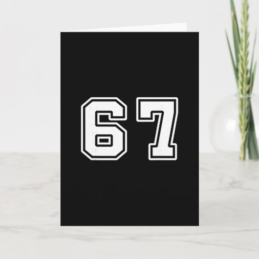 Six Seven 6 7 Meme 67  Kaart (Voorkant)