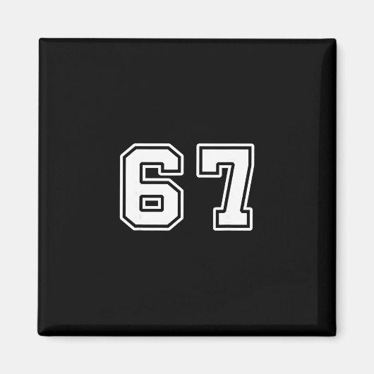 Six Seven 6 7 Meme 67  Magneet (Voorkant)