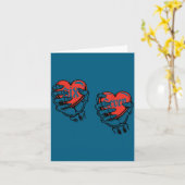 Six Seven 6 7 Meme 67 Skeleton Hand Valentine Cost Kaart (Gele Bloem)