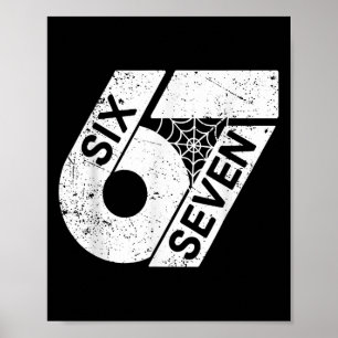 Six Seven 6 7 Meme 6 7 Halloween Kostuum  Poster