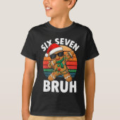 Six Seven 6 7 Meme Dabbing Gingerbread Christmas B T-shirt (Voorkant)
