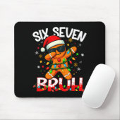 Six Seven 6 7 Meme Dabbing Gingerbread Man Christm Muismat (Met muis)