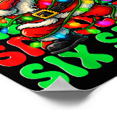 Six Seven 6 7 Meme Dabbing Kerstman Kerstmis 67 Pa Poster (Hoek)