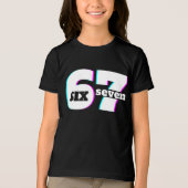Six Seven 6 7 Meme Fun Design 67 - Tri-Blend Shirt (Voorkant)