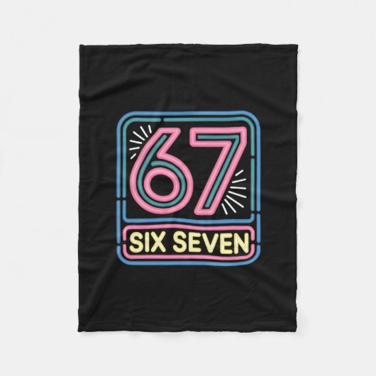 Six Seven 6 7 Meme Funny  Fleece Deken (Voorkant)