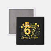 Six Seven 6 7 Meme Funny Happy New Year 67 2026  Magneet (Voorkant / Achterkant)