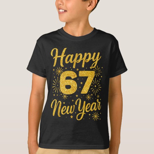 Six Seven 6 7 Meme Funny Happy New Year 67 2026  T-shirt (Voorkant)