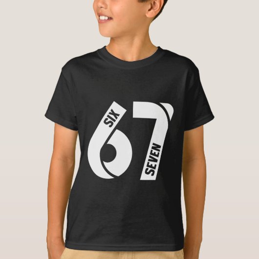 Six Seven 6 7 Meme Funny Number 67 Let's Get Sendy T-shirt (Voorkant)