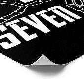 Six Seven 6 7 Meme Funny Skeleton Hands Sign Hallo Poster (Hoek)