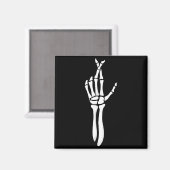 Six Seven 6 7 Meme Funny Skeleton Hands Sign Let's Magneet (Voorkant / Achterkant)