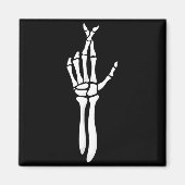 Six Seven 6 7 Meme Funny Skeleton Hands Sign Let's Magneet (Voorkant)