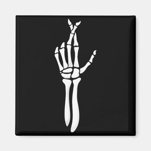 Six Seven 6 7 Meme Funny Skeleton Hands Sign Let's Magneet (Voorkant)