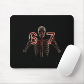 Six Seven 6 7 Meme Funny Skeleton Hands Sign Let's Muismat (Met muis)