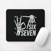Six Seven 6 7 Meme Funny Skeleton Hands Sign Let's Muismat (Met muis)