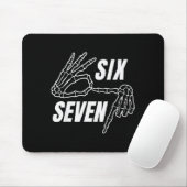 Six Seven 6 7 Meme Funny Skeleton Hands Sign Let's Muismat (Met muis)