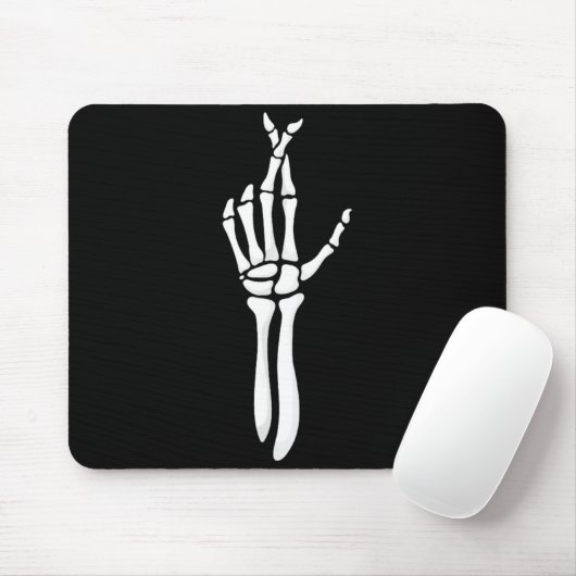 Six Seven 6 7 Meme Funny Skeleton Hands Sign Let's Muismat (Met muis)