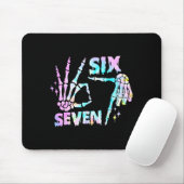 Six Seven 6 7 Meme Funny Skeleton Hands Sign Let's Muismat (Met muis)