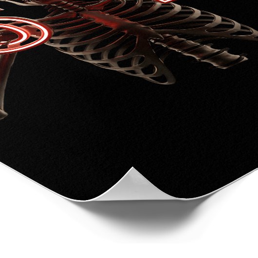 Six Seven 6 7 Meme Funny Skeleton Hands Sign Let's Poster (Hoek)